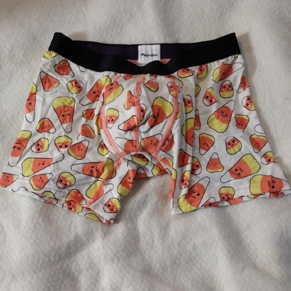 MeUndies Fun Candy Corn Print Boxer Briefs Size Small